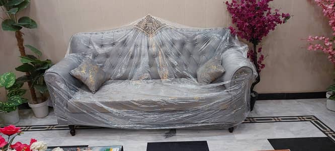 Sofa Set 7 seater solid wood structure new condition never used