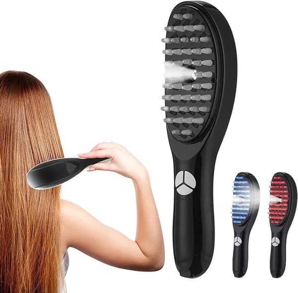 Professional 3 in 1 Electric Head Massage Hair Brush with Spray Mist| 3 Modes Vibration Scalp Massager| Hydrating Anti-Frizz Hair Loss Care Hair Comb| Laser Light Therapy Scalp Massage, Detangling & Moisturizing Brush for Smooth, Shiny & Tangle-Free Hair