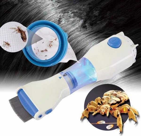 V-Comb Anti Lice Machine with Stainless Steel/Plastic Comb| Anti Lice Comb with Filters| Head Lice Egg Removal Machine| Safe, Chemical-Free Lice & Nits Remover for Kids & Adults| Anti Lice Vacuum Treatment Tool Machine