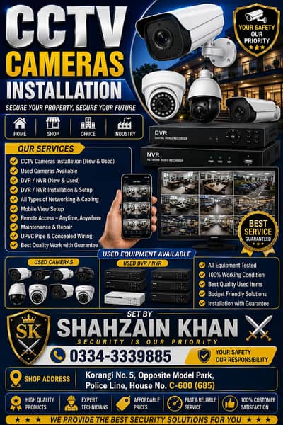 CCTV cameras installation available