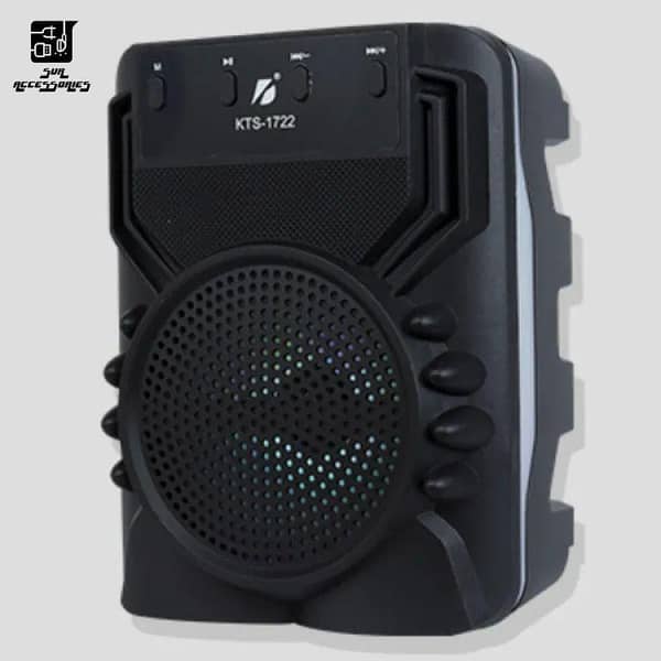 Kts-1722 Small Portable Speaker | RGB Light, Bass Sound, Bluetooth, USB/TF Card