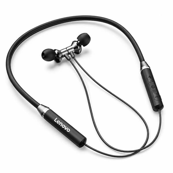 Lenovo HE05 Wireless Neckband Bluetooth 5.0 Headset with Heavy Bass and Noise Reduction