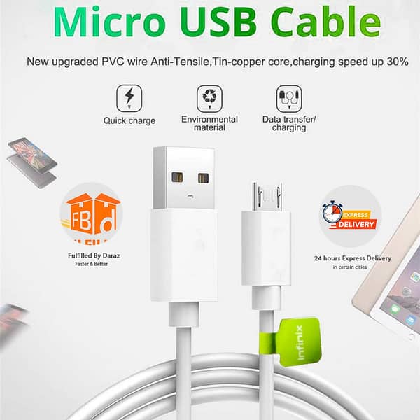 Infinix U180XEA Charger with USB Cable – 10W Fast Charging Adapter