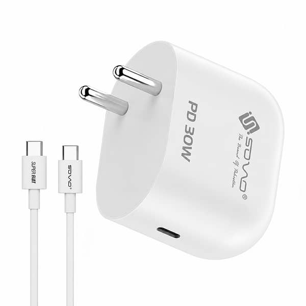 30W PD USB-C Wall Charger with Type-C to Type-C Cable