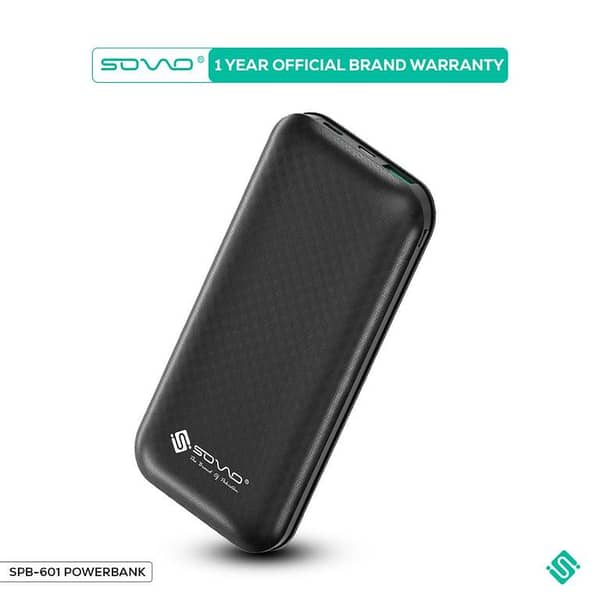 SPB-601 10000mAh Power Bank with PD and QC Fast Charging, USB-C and USB-A Ports, LCD Battery Display, 1 Year Brand Warranty