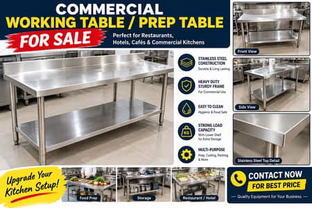 Counter | Working Table | prep table | for restaurants