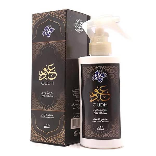 SAC Oudh Air Freshener 250ml - Strong Arabic Scent for Home and Office Use
