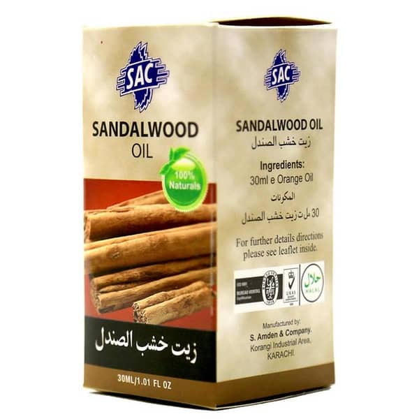SAC Sandalwood Oil 30ml for Relaxation and Aromatherapy