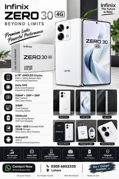 Infinix Zero 30 white color