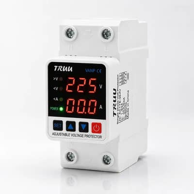 Adjustable Voltage & Current Protector 63A– Digital Display