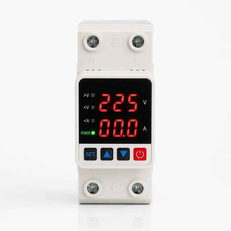Adjustable Voltage & Current Protector 63A– Digital Display 1