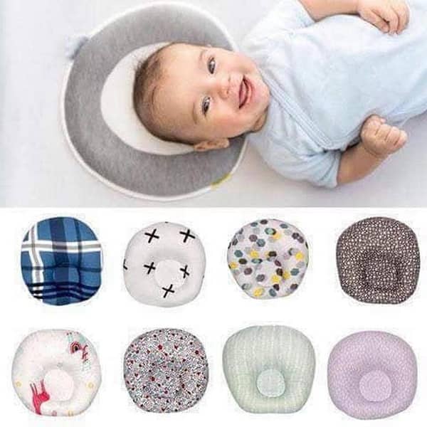Round Multicolor Baby Head Pillow for Preventing Flat Head