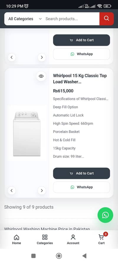 Japani Full Automatic washing machine