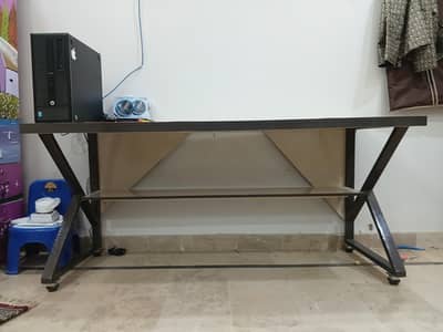 Wood Table Computer long