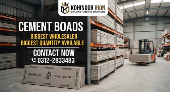 Cement board sheets all mm available here