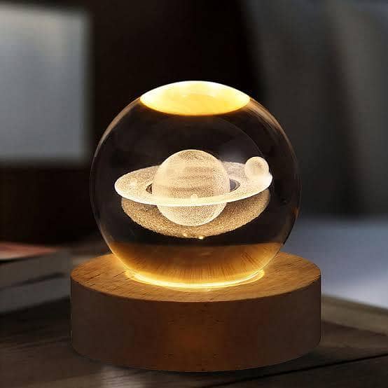 3D Ball Crystal Glass LED Table Lamp