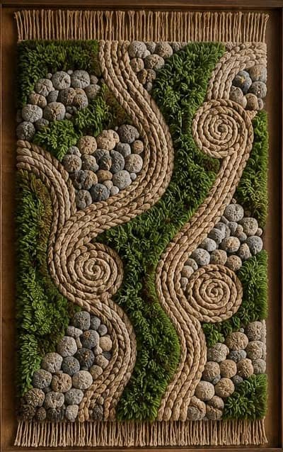 Tufted and knotted rug