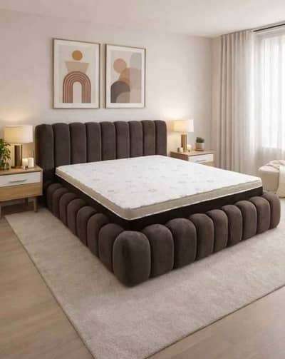 Bed Set/Double Bed/King Size Bed/Poshish Bed/Wooden Bed/Bubble Bed Se