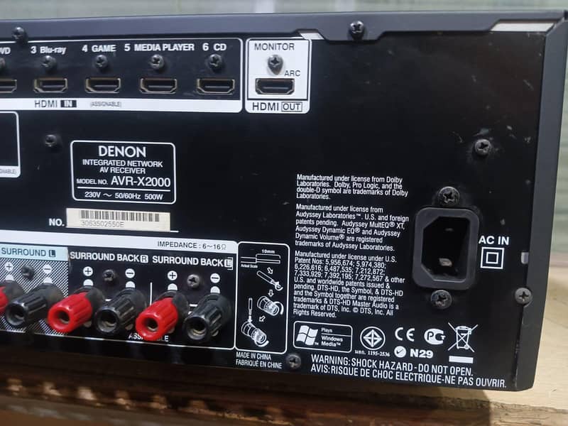 denon x2000 5
