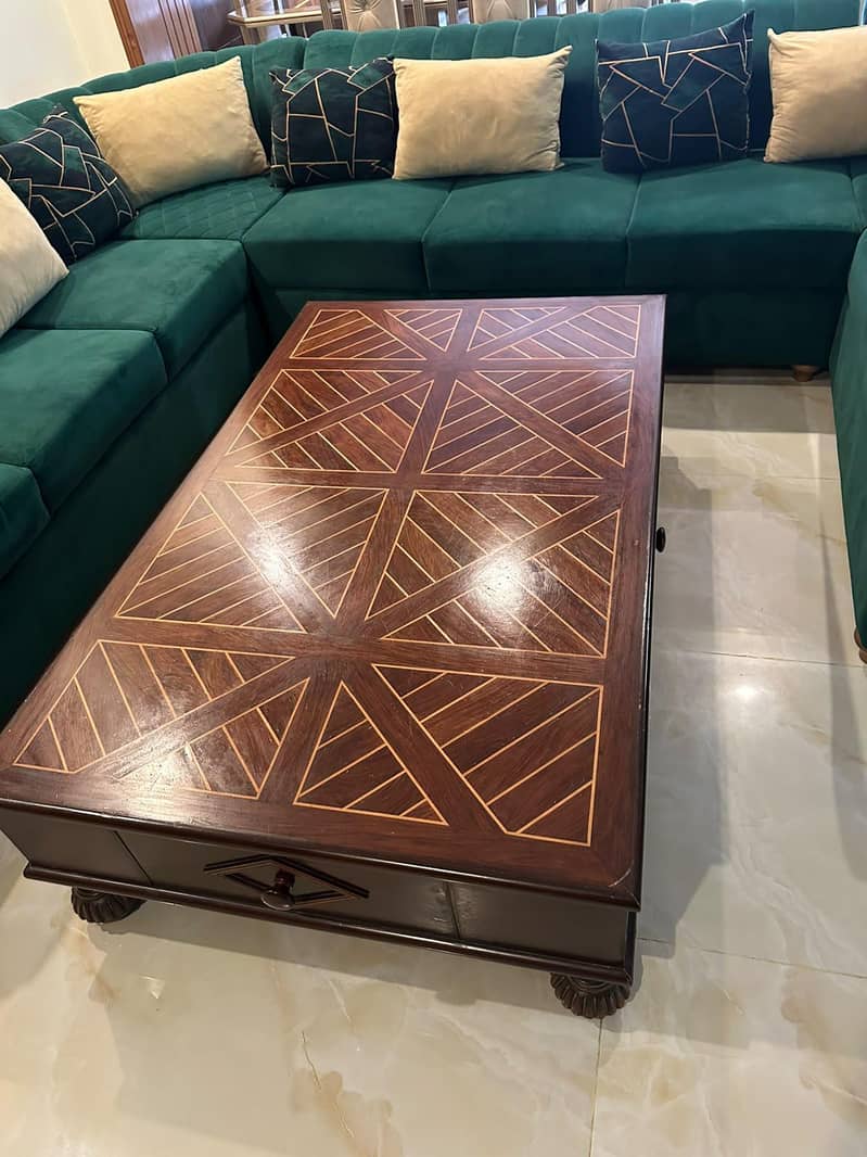 solid sheesham wood center table 0