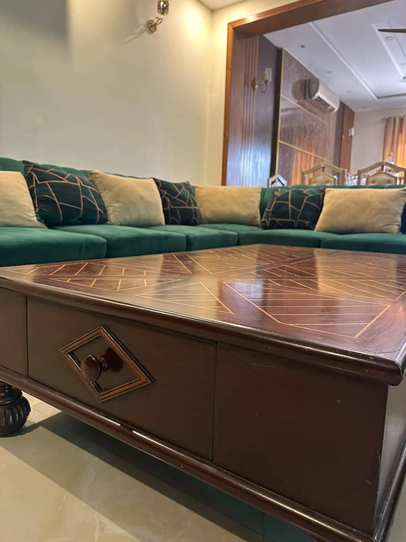 solid sheesham wood center table 2
