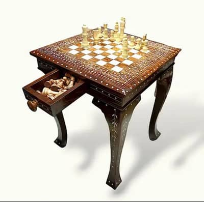 Natural Sheesham Wood Chess Table, Chess, Chess For Sale.
