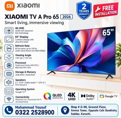 Xiaomi 65" TV 4K QLED 2026