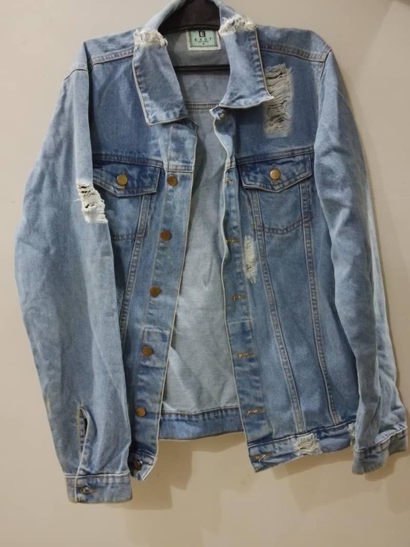 Denim Ripped Jacket 0
