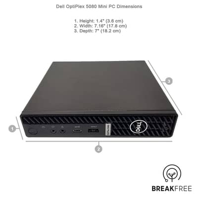 dell OptiPlex 5080 Micro i3 10100 1gb igpu +8gb ddr4+128gb ssd 2.5