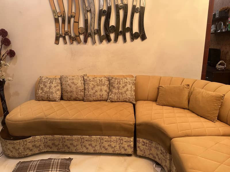 Mustard sofa set 0