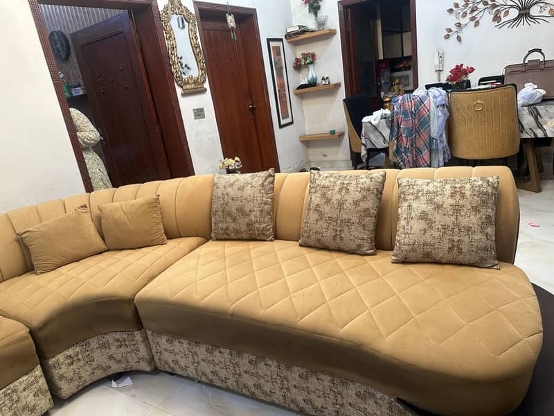 Mustard sofa set 2
