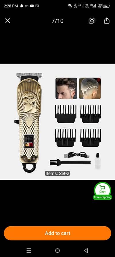 Electric Shaving machine hair clipper trimmer kit