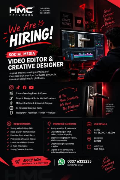 Social Media Video Editor & Creative Designer
