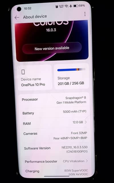 One Plus 10 Pro 12/256gb dual sim non Pta  condition 10/9