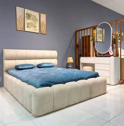 Bed Set/Double Bed/King Size Bed/Poshish Bed/Wooden Bed/Bubble Bed Se