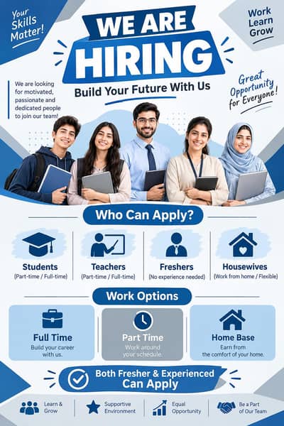 Working opportunity available in Lahore