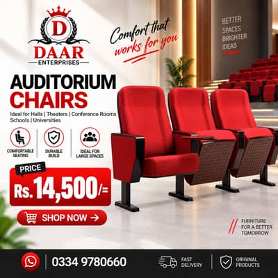 Cinema Chairs Pakistan | Recliner, Auditorium, Price & Design