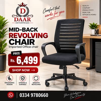 Revolving Chairs,,Computer Chairs, Office Chairs,Daar Office Furniture