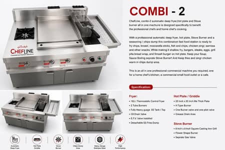New Fryer, Hot Plate, ss Hood ducting, pizza setup
