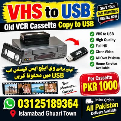 vcr cassettes copy to USB
