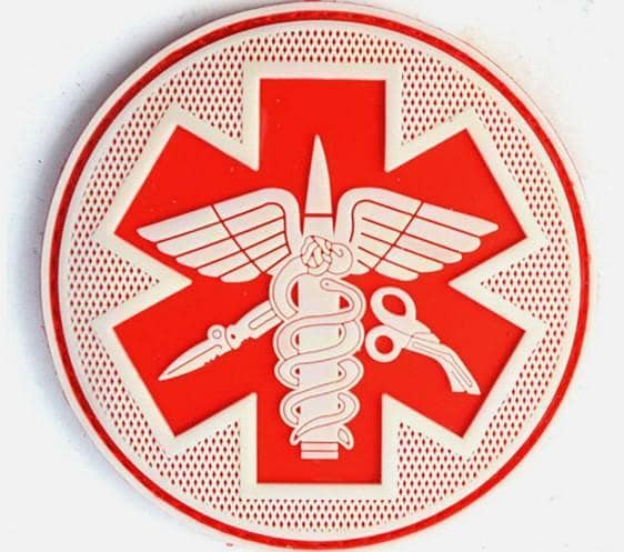 3D PVC USA Army EMT MED Cross RESCUER GEAR MEDICAL TREATMENT Rubber Hook Patch R5670