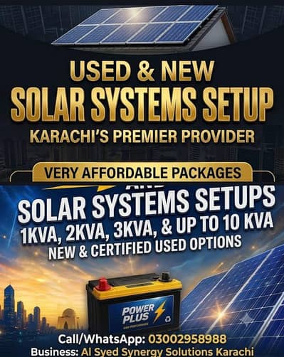 used and new solar system available for sale in very affordable prices
