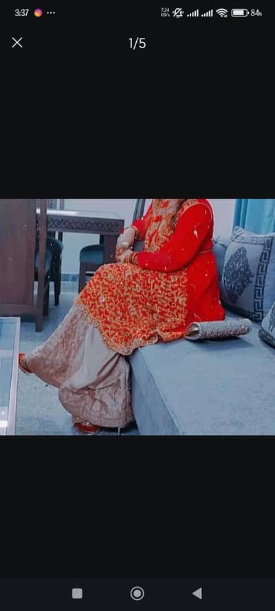 Bridal Barat Kurti with Flared Sharara / Lehenga