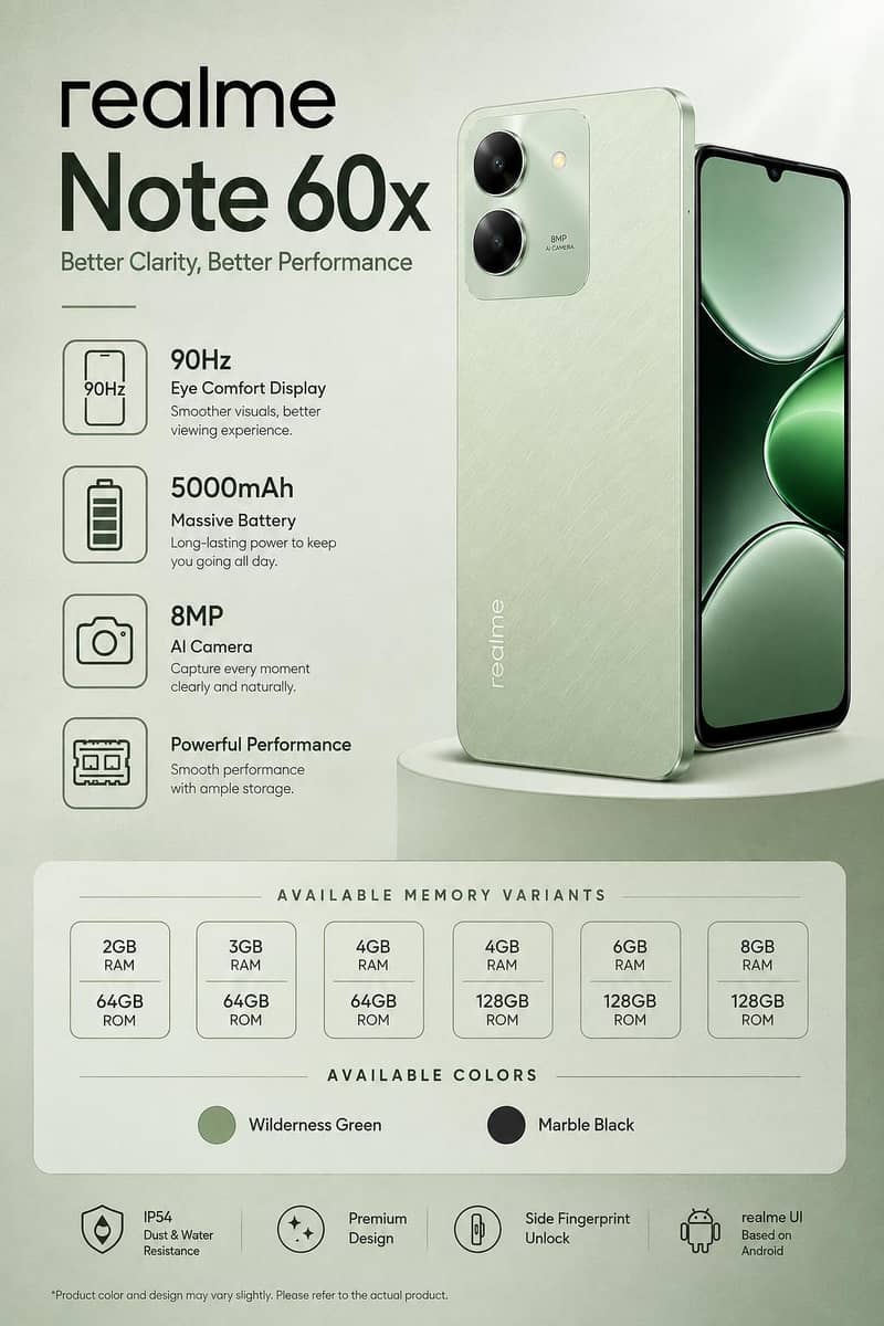 Realme Note 60x 0