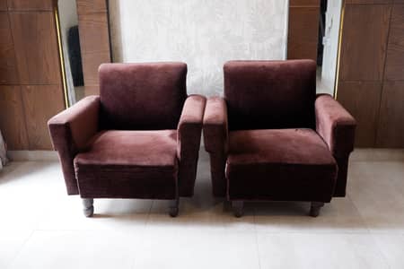 URGENT SALE: Pair of Velvet Lounge Chairs (Moving soon!)