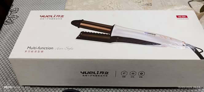 Multi-Function Hair Styler  (Straightener + Curler + Crimper) with box