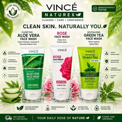Vincé Naturex Face Wash   2no  ke price change hain