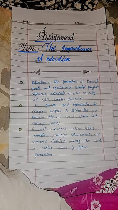 Aesthetic Assignment Writing & Notebook Decoration Services