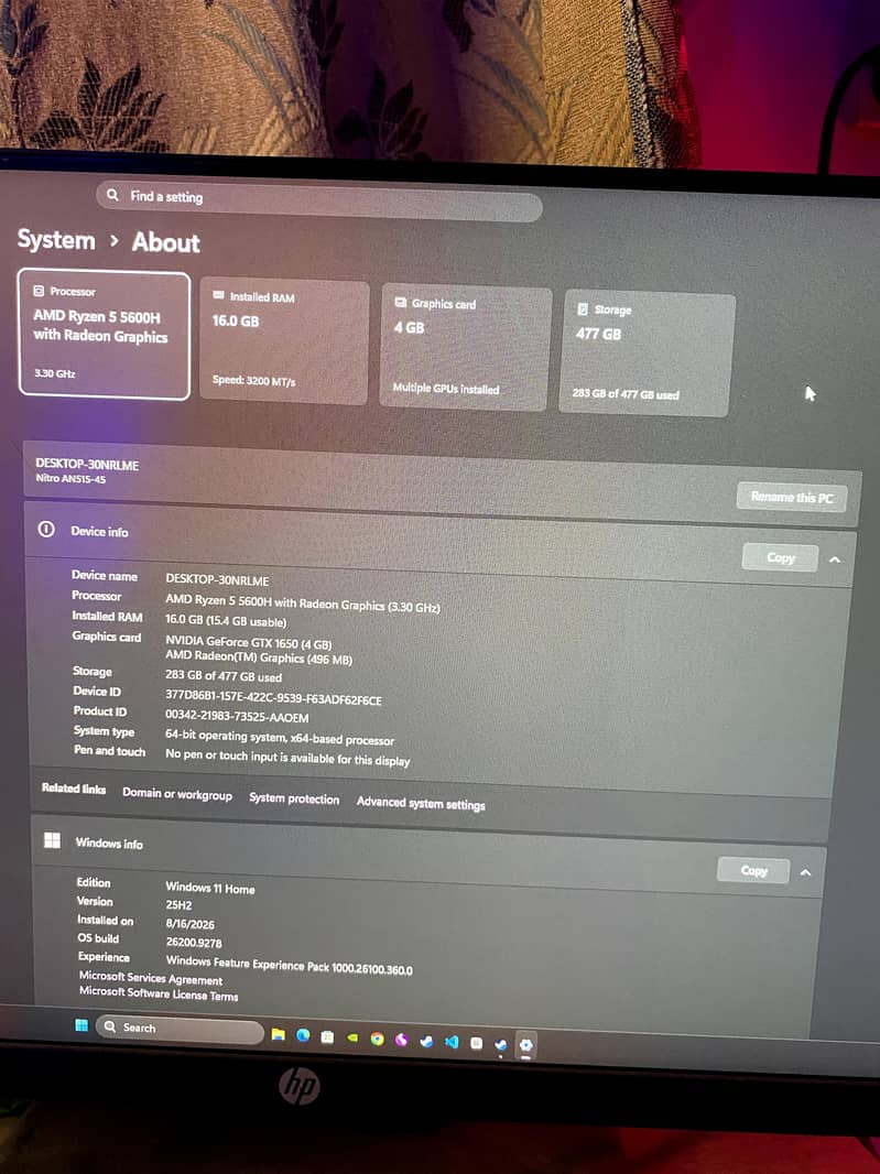 Acer Nitro 5 4
