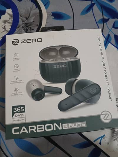 Carbon Z-Buds Wireless Earbuds|Bluetooth 5.4|ENC Mic|60ms gaming mode